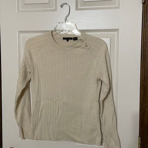 Jeanne Pierre 100% Cotton Ribbed Knit Sweater Sz. Large